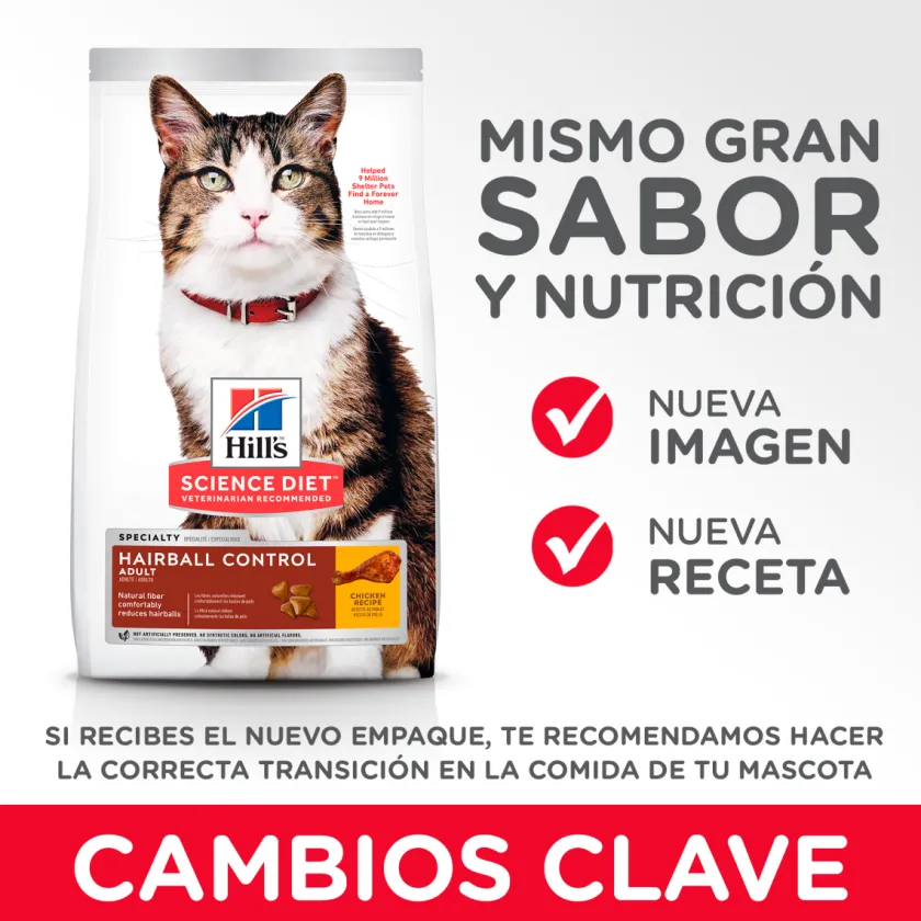Hills Adultos (1 A 7 Años)^Cat Adult Hairball Control 7.03kg