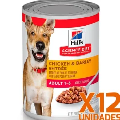 Hills Húmedos | Adultos (1 A 7 Años)^Dog Adulto Pollo y Cebada 370gr X 12 Unidades