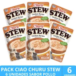 Inaba Húmedos^Churu Cat Stew Chicken 40gr PACK 6 Unidades