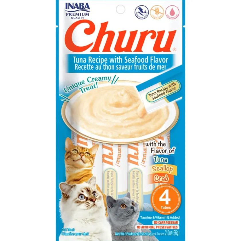 Inaba Húmedos | Control Peso^Ciao Churu Atún y Mariscos (56gr)