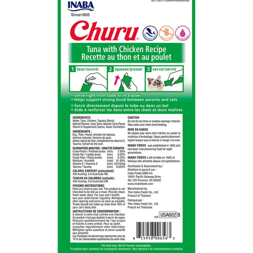 Inaba Húmedos^Ciao Churu Atún y Pollo (56gr)