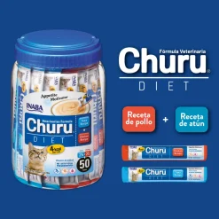 Inaba Húmedos | Galletas^Ciao Churu frasco Diet Atun y Pollo 50 tubos 700gr