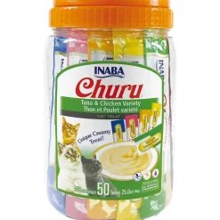 Inaba Húmedos | Galletas^Ciao Churu frasco Variedades de Atun y Pollo 50 tubos 700gr