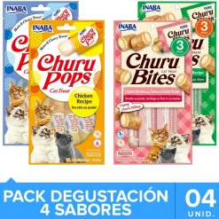Inaba Húmedos^Ciao Churu Mix Bites y Pops 4 unidades (14 tubitos)