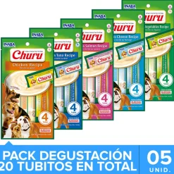 Inaba Húmedos^Ciao Churu para Perros Mix Degustacion con 5 unidades (20 tubitos)