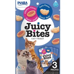 Inaba Galletas^Juicy Bites Atún y Pollo 33.9gr