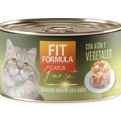 Fit Formula Húmedos^Lata Gato Gourmet Sabor Atún y Vegetales 80gr PACK 48 unidades
