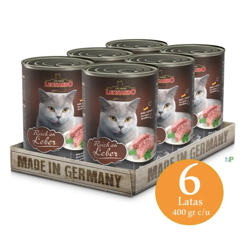 Leonardo Húmedos^Lata Quality Selection Leber (Hígado) 400gr x 6 Unidades