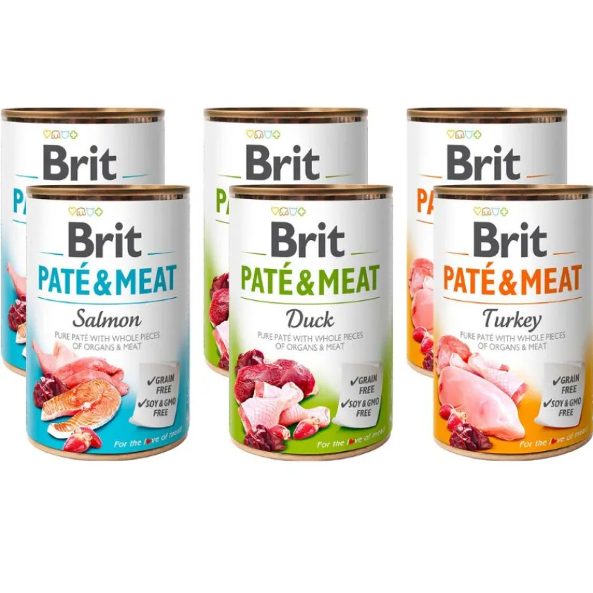 Brit Care Húmedos | Naturales^Latas Mix Degustación para Perros Adultos 400gr x 6 Unidades