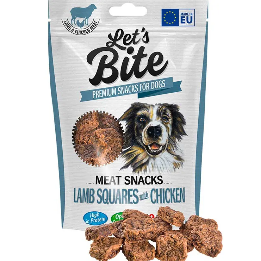 Brit Care Galletas Y Snacks | Adultos (1 A 7 Años)^Let’s Bite Meat Snacks Lamb Squares With Chicken 80gr