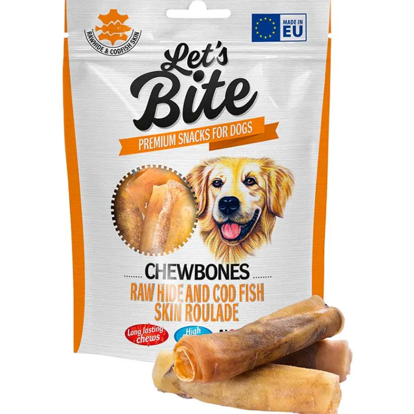 Brit Care Masticables | Galletas Y Snacks^Let’s Bite Snack Chewbones Raw Hide And Cod Fish Skin Roulade 150 gr