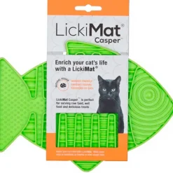 Lickimat Comederos Y Fuentes De Agua^Casper Plato Para Gato Verde