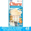 Inaba Húmedos | Senior (+7 Años)^Mega Pack 48 Sobres Ciao Churu Atún y Mariscos (192 Tubitos)
