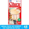 Inaba Húmedos | Castrados^Mega Pack 48 Sobres Ciao Churu Atún Con Cangrejo (192 Tubitos)
