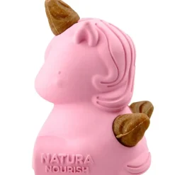 Natura Nourish Juguetes | Dentales^Treatricks Treat Unicornio Juguete con premios sabor pollo para perros