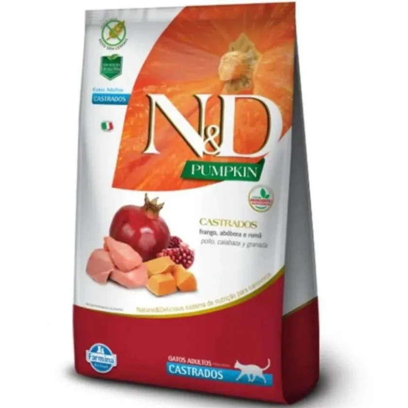 Nu0026D Castrados^Natural and Delicious Pumpkin Pollo Felino Castrado Adulto 1.5kg