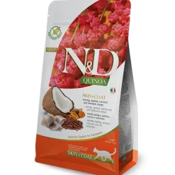 Nu0026D Adultos (1 A 7 Años)^Natural and Delicious Quinoa Feline Skin Coat Arenque 1.5kg