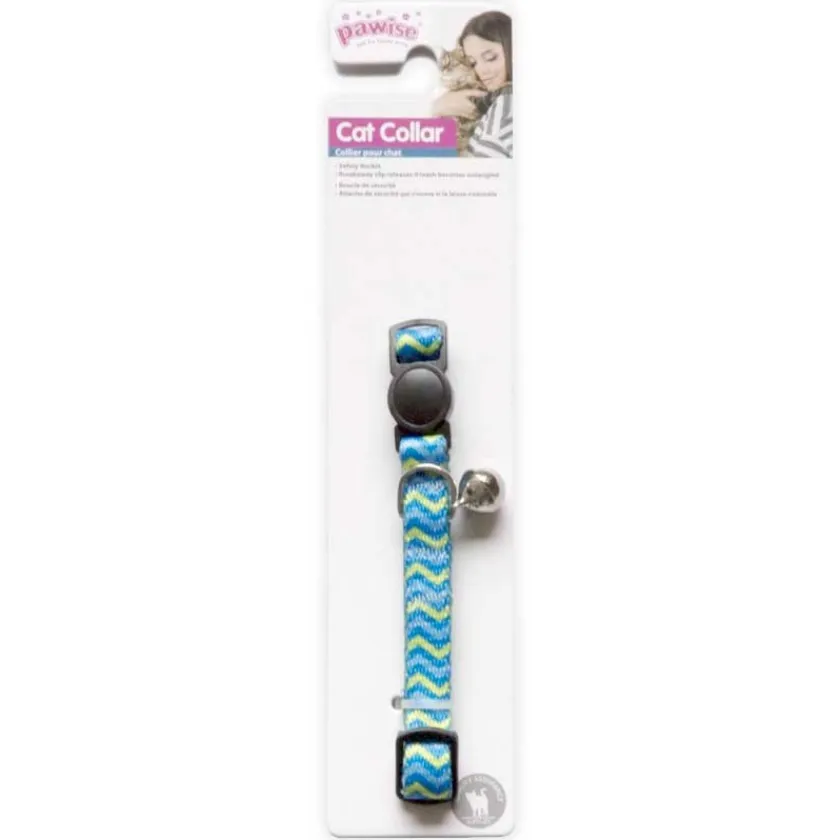 Arnes, Collares, Correas^Pawise Collar Gato Color Azul con Ondas