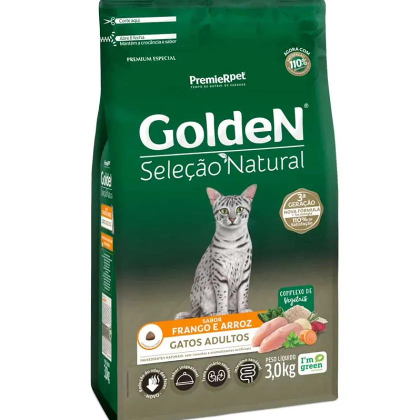 PremieR Adultos (1 A 7 Años)^Golden Para Gatos Adultos Sabor Pollo y Arroz 3kg