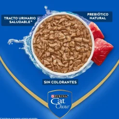 Cat Chow - Purina Húmedos^Purina Cat Chow Hydro Castrados Carne 85gr PACK 15 Unidades