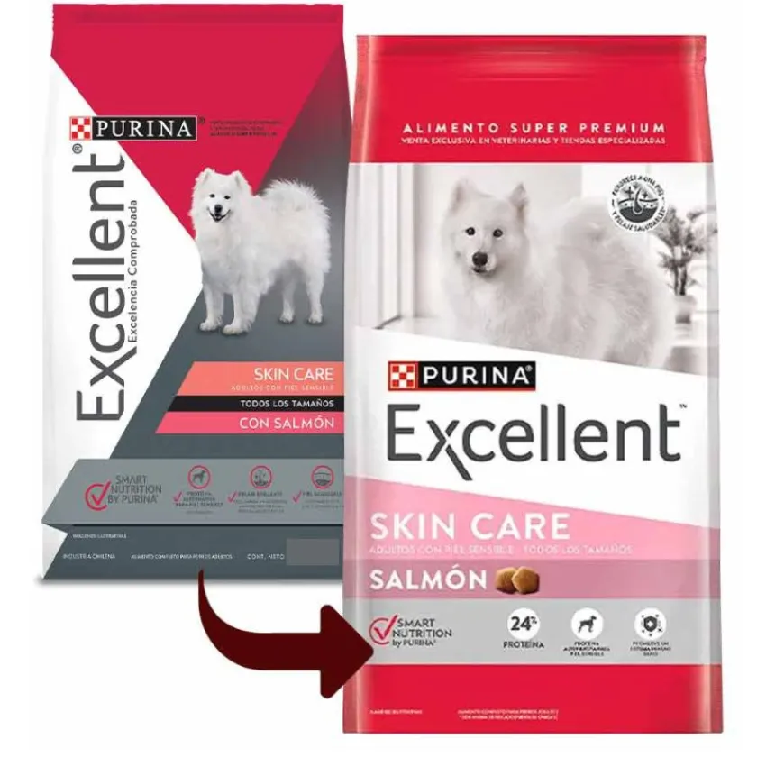 Excellent Adultos (1 A 7 Años)^Purina ® Adultos Piel Sensible con Salmón 12kg