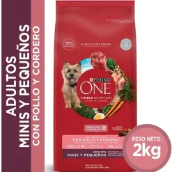 Purina One Adultos (1 A 7 Años)^PURINA® ONE® Adulto Mini y Pequeño Pollo y Cordero 2kg
