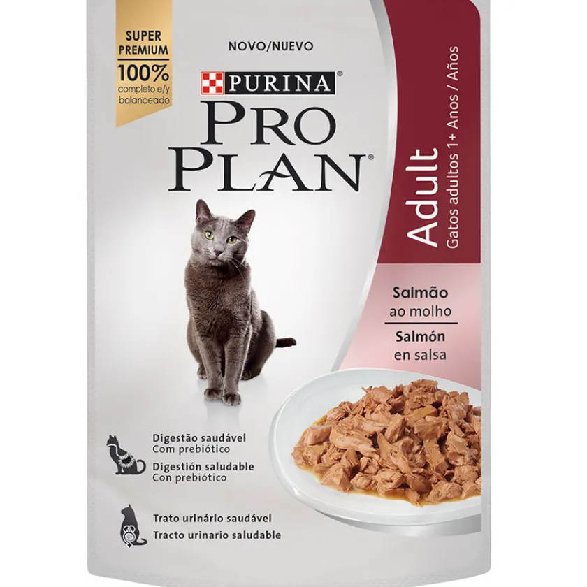 Pro Plan - Purina Húmedos^Purina Pro Plan Pouch Adult Cat Salmon en Salsa 85gr Pack 15 unidades