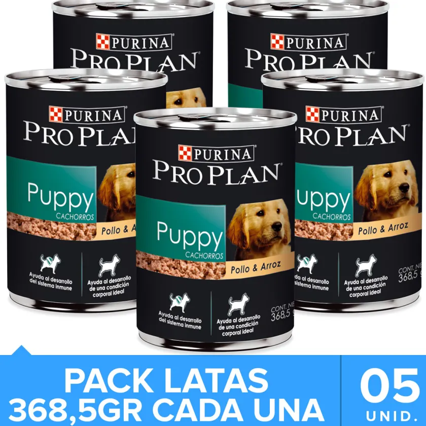 Pro Plan - Purina Húmedos^Purina Pro Plan Puppy Lata 368.5gr Pack 5 Unidades