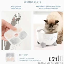 Cat it Comederos Y Fuentes De Agua^Repuestos de Filtros para Fuentes Catit PIXI 6un