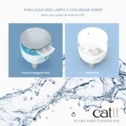 Cat it Comederos Y Fuentes De Agua^Repuestos de Filtros para Fuentes Catit PIXI 6un