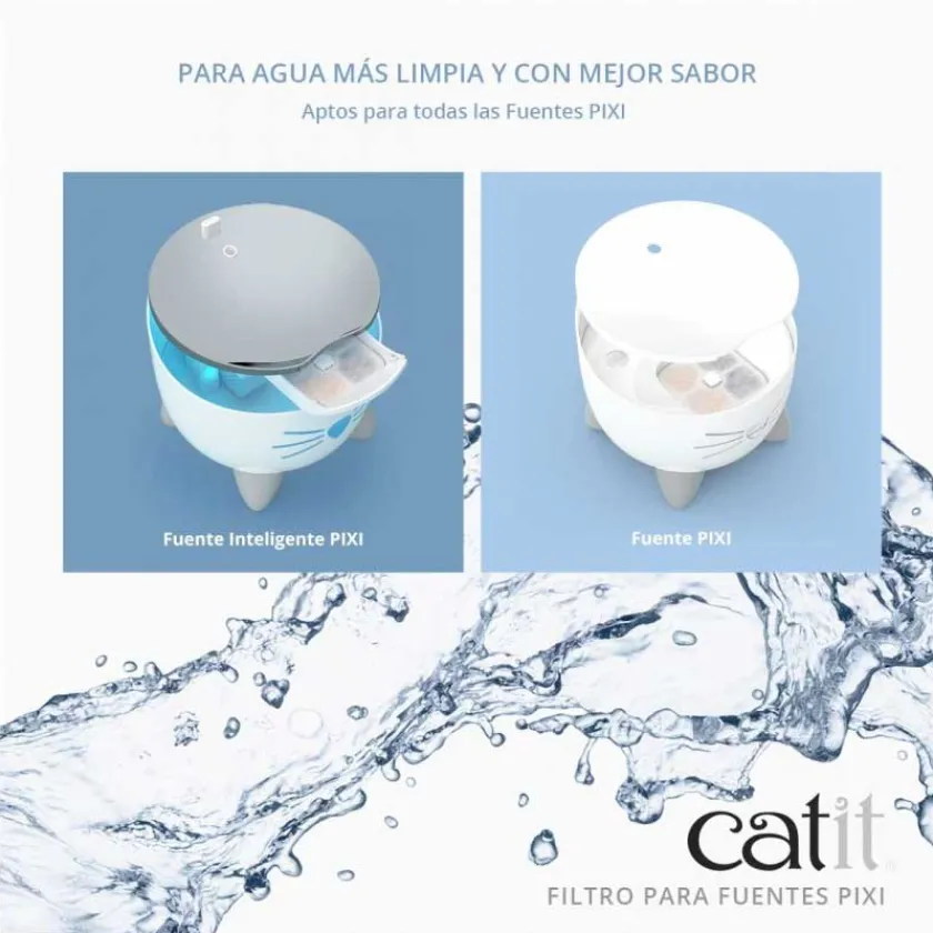 Cat it Comederos Y Fuentes De Agua^Repuestos de Filtros para Fuentes Catit PIXI 3un