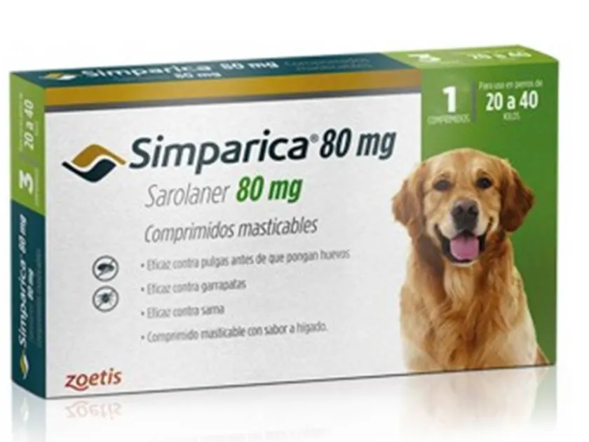 Antipulgas Y Garrapatas^Simparica 20 a 40kg 1 Comprimido