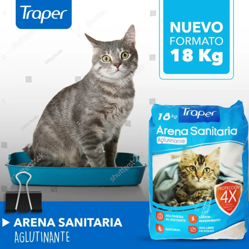 Traper Arenas^Arena Sanitaria Aglutinante 18kg