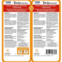 Inaba Húmedos^Twin Packs Dog Pollo Vegetales y Carne 80gr