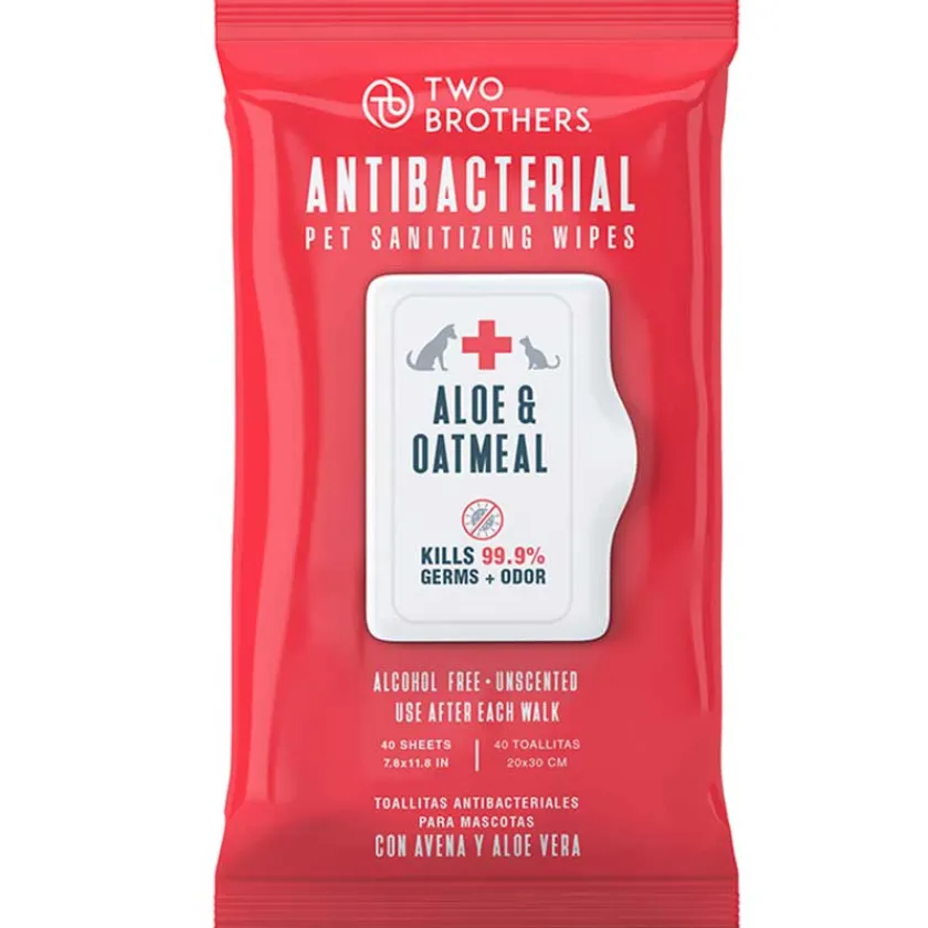 Two Brothers Higiene Y Aseo^Toallitas Antibacterial Aloe vera y Avena 40 unidades