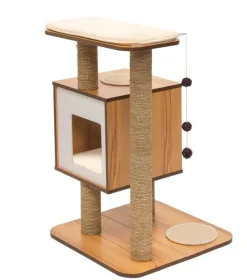 Vesper Gateras Y Rascadores^Furniture V Base Walnut Rascador para gatos