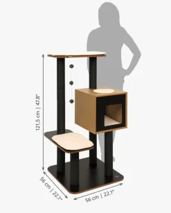 Vesper Gateras Y Rascadores^Furniture V High Negro Rascador para Gatos