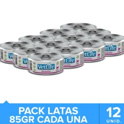 Vet Life Alimentación Medicada^Cat Urinary Struvite Lata 85gr Pack 12 Unidades