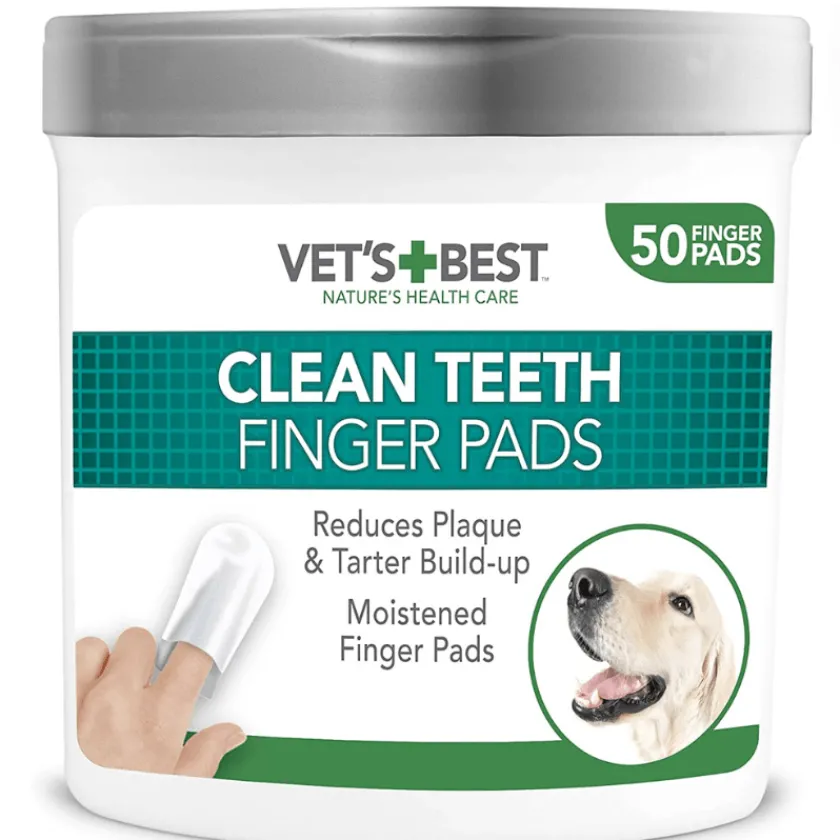 Vet's Best Higiene Y Aseo | Senior (+7 Años)^Vet´s Best Clean Teeth Finger Pads 50 unidades