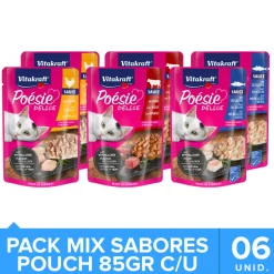 Vitakraft Húmedos^Cat Snack Poesi Delice Degustación con 6 Unidades