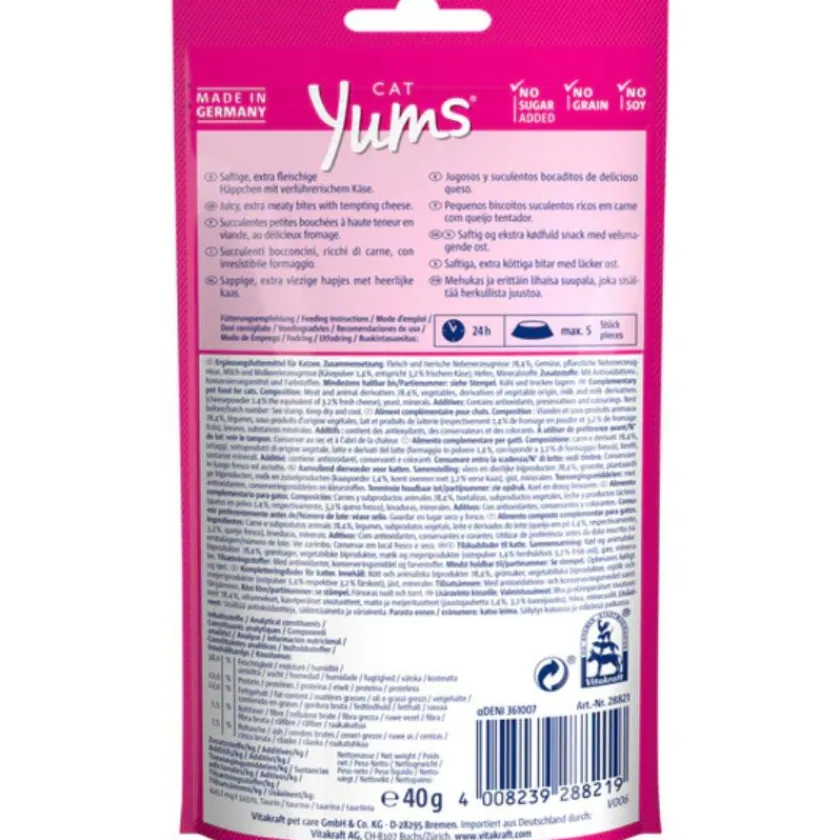 Vitakraft Galletas^Cat Yums Pollo y Hierba Gatera 40gr