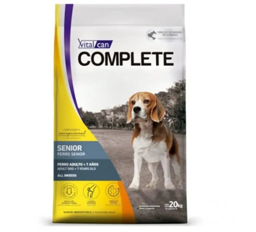 VitalCan Senior (+7 Años)^Complete perro Senior 20Kg