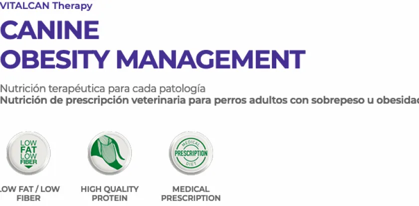 VitalCan Alimentación Medicada^Therapy Canine Obesity Management 15kg