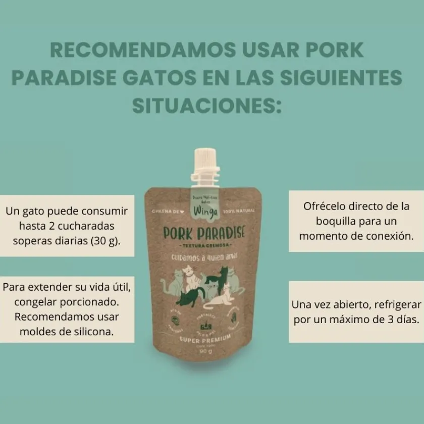 Winga Galletas^Pork Paradise Snack para Gatos 60gr