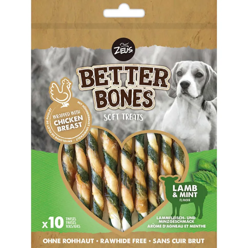 Zeus Naturales | Masticables^Better Bones Palitos Cordero y Menta 10 unidades 114gr
