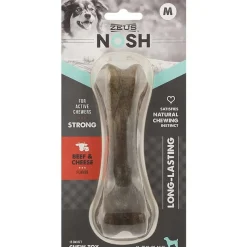 Zeus Juguetes | Dentales^Nosh Hueso Duro para perros con Sabor a Carne y Queso